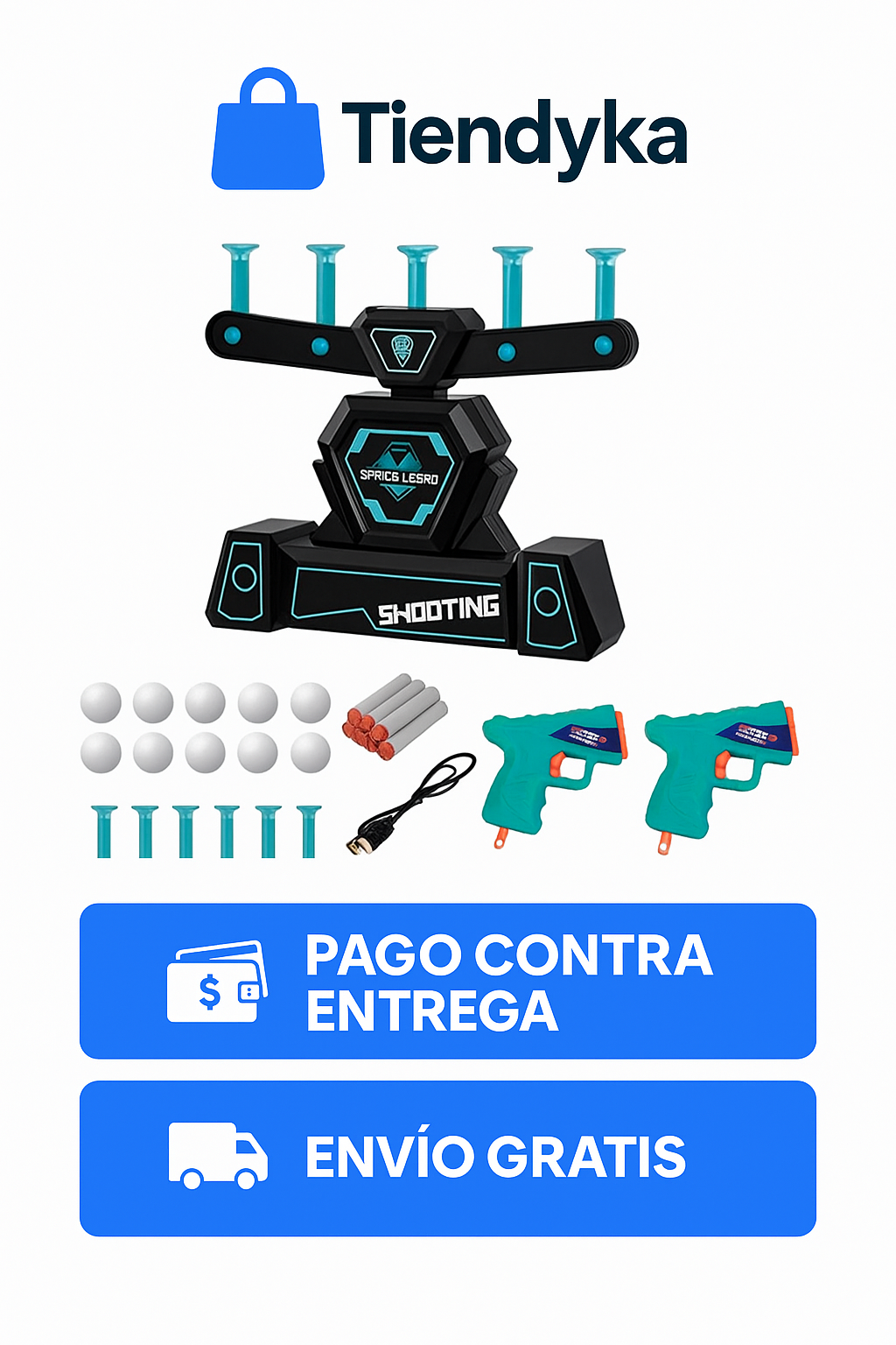 Juego de Tiro Flotante 'Space Legend' + 2 Pistolas + 10 Bolas + 20 Dardos