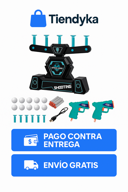 Juego de Tiro Flotante 'Space Legend' + 2 Pistolas + 10 Bolas + 20 Dardos