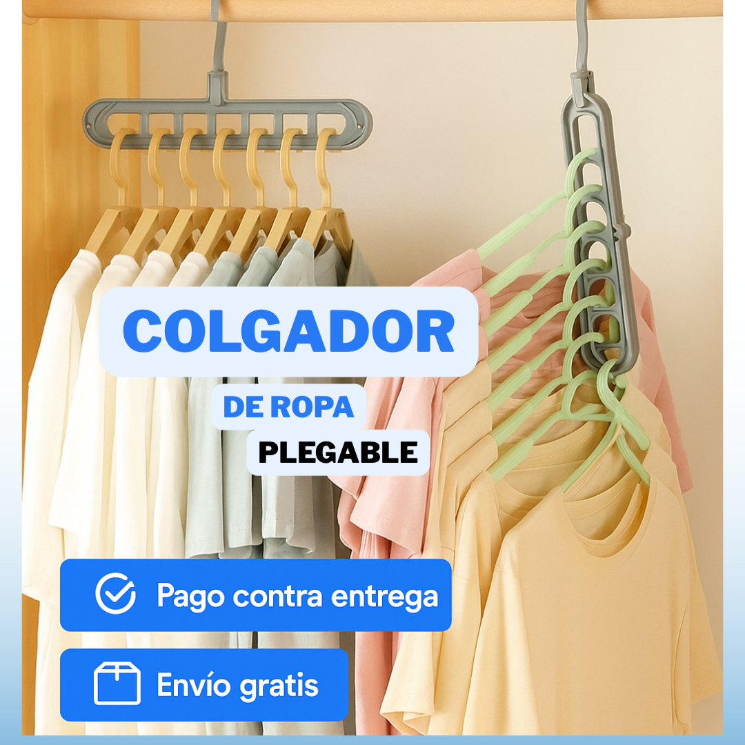 5  COLGADORES DE ROPA PLEGABLE DE 9 ESPACIOS