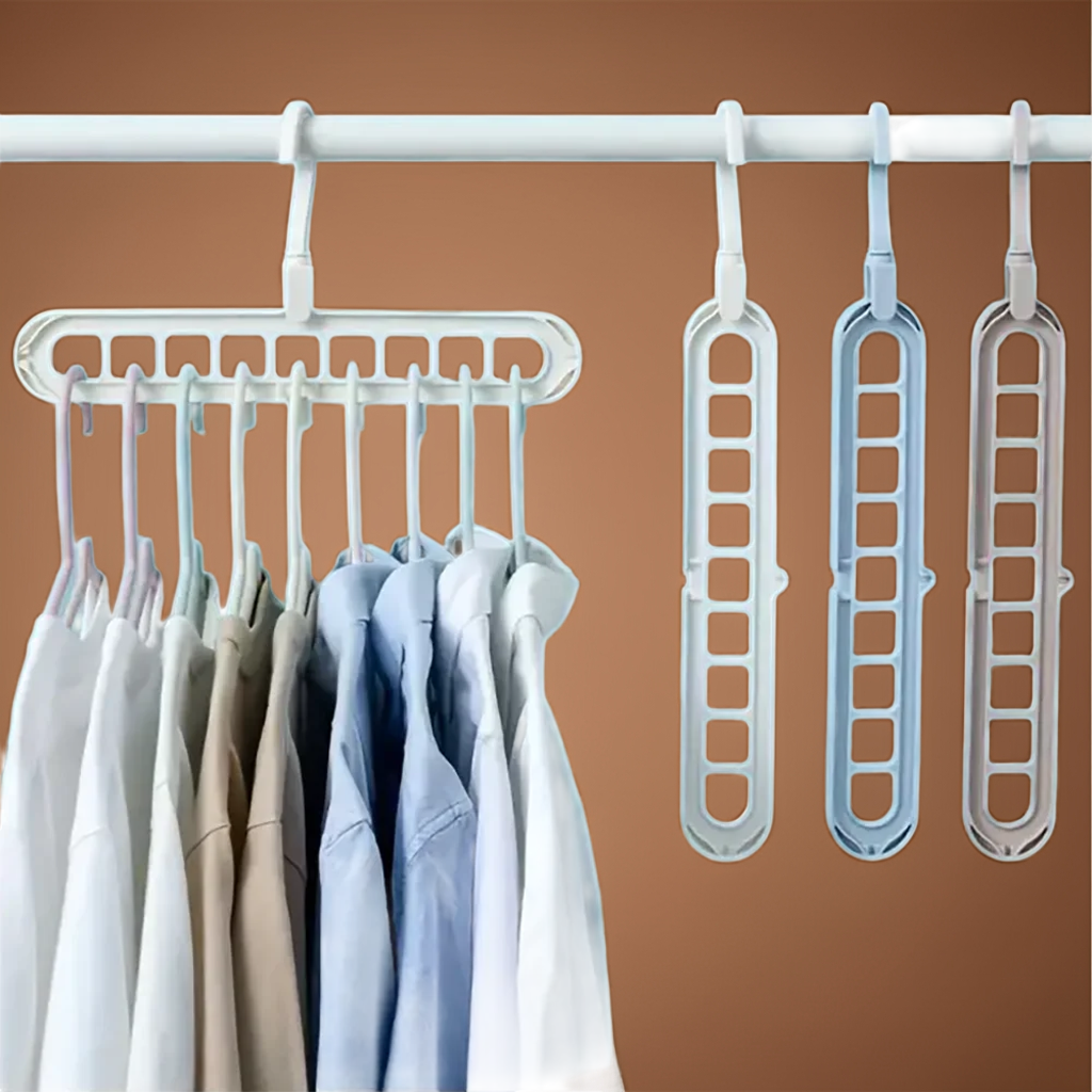 5  COLGADORES DE ROPA PLEGABLE DE 9 ESPACIOS